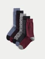 M&S 5 Pack Cotton Rich Stag Socks – £7