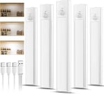 daphomeu 5 Pack Rechargeable Under Cupboard Kitchen Lights Dimmable, Type-C Charging,