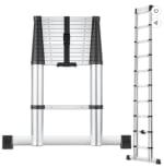 Échelle extensible TECTAKE - Échelle télescopique à 13 échelons, 3,85 m à 152,90€