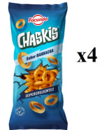4 x FACUNDO Snack de aros de maíz con sabor a barbacoa bolsa de 100 g. por 3.25€
