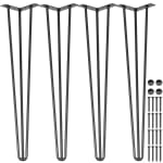 4 Pc de pieds de table en épingle à cheveux en acier avec 3 Tiges à 16,90€
