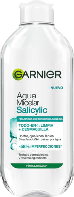 Garnier agua micelar Salicylic 400ml por 4,20€