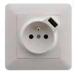Prise avec terre 2P+T 16 A encastrable avec USB Artezo à 16,99€