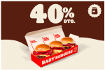 Burger King Baby Burgers Bacon Cheddar 40% descuento