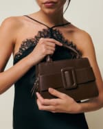 Bolso tote pequeño con asa bandolera color marrón extraíble 12€