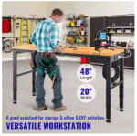 SucceBuy banco de trabajo ajustable 122x51cm por 120.34€.