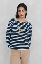 Pedro del Hierro sudadera rayas bordada mujer por 24.65€