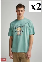 2 Camisetas para Hombre Springfield Weekend Service por 6.38€