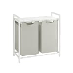 VASAGLE Cesto para Ropa Sucia 2 x 46 L Blanco por 20.99€