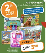 Alle speelgoed 2e halve prijs incl. LEGO) bij Trekpleister