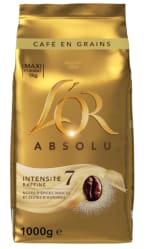 Café en grain raffiné L'OR Absolu arabica N°7 1 kg à 36,29€