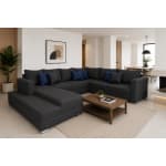 Sala esquinera en U Corbel gris oxford por $15,499 en Bodega Aurrera