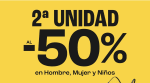 50% en la segunda unidad en varios productos