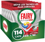 Fairy Platinum Plus tablettes lave-vaisselle x114 pour 18,90€ chez Amazon