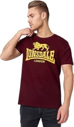 Lonsdale London Logo Hombre Camiseta Negro Regular por 11.94€
