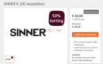 SINNER € 100 waardebon voor €50 + 2.000 ING punten