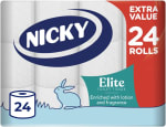 Nicky Elite 24 Rolls Toilet Tissue, 3-Ply for £6.10 at Amazon