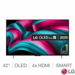 LG OLED42C55LA 42 Inch OLED 4K Ultra HD Smart TV - 5 Year Warranty (Discount at Chec