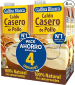 8 unidades Gallina Blanca Caldo Casero de Pollo 100% Natural por 8,96€
