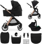 Kinderkraft VESTO 2 Carrito Bebé 3 en 1 hasta 22 kg, Capazo + Silla Paseo + Portabebé