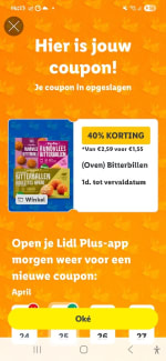 40% korting op (oven) bitterallen bij de Lidl