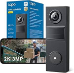 Tapo D205 2K 3MP Battery Doorbell Wireless, No Monthly Fee,160° FOV Ultra-Wide,Video