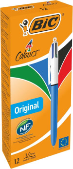 BIC 4 Colours Original Balpen (doos van 12) voor €12,89 bij Amazon