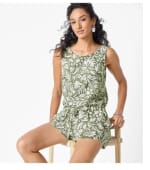 Mono de mujer de lino color verde/blanco por 13.99€