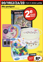 2e halve prijs op alle speelgoed (m.u.v. LEGO & Pokémon TC) bij Kruidvat