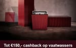 Tot €150 cashback op deelnemende AEG vaatwassers