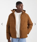 Chaqueta tostado acolchada capucha Jack Jones por 16.06€