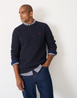 Crew Clothing Fisherman Rib Jumper Navy £19