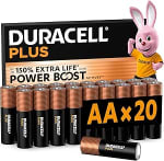 Duracell Plus Pilas AA (Paquete de 20) Pilas alcalinas 1,5 V por 12.98€