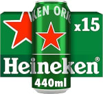 Heineken Lager Beer Cans 15 x 440ml £11.04 with Voucher