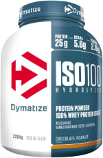 Dymatize ISO 100 Hydrolyzed Chocolate Peanut 2264g por 56,80€ en Amazon