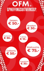 Opheffingsuitverkoop bij Only For Men Almere met kortingen tot 70%