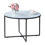 Mesa de Centro de Vidrio Redonda Moderna por 29.99€