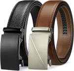 Ratchet Leather Belt for Men – 2 Pack (36"-42") £2.56