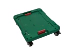 Plataforma de transporte, con dos prácticas asas y cuatro ruedas orientables. por