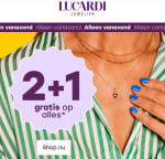 2+1 gratis op bijna alles bij Lucardi