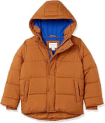 Amazon Essentials Kids’ Heavyweight Hooded Puffer Jacket £5.91
