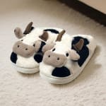 Pantuflas vaca felpa antideslizantes por 5.01€