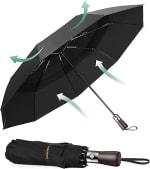 TECKNET Windproof Auto Open/Close Umbrella for £9.99