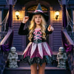 2 disfraces Bruja con Accesorios para Halloween y Carnaval por solo 0.99€