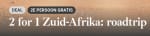 1+1 gratis op verschillende rondreizen door Zuid-Afrika