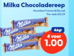 4 repen Milka chocolade voor €1 bij Die Grenze