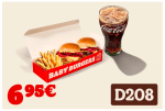 Burger King Baby Burger Mix con Bebida por 6,95€