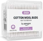 by Amazon Bastoncillos de algodón, 100% algodón, 200 unidades por 0.97€