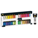 Set Pintura Acrílica de Calidad de Estudio, 32 Colores x 20 ml + 100 ml Blanco a 7.9€