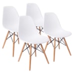 Pack de 4 sillas Dinamarca Estilo nórdico Patas de Madera Varios colores por 44.90€